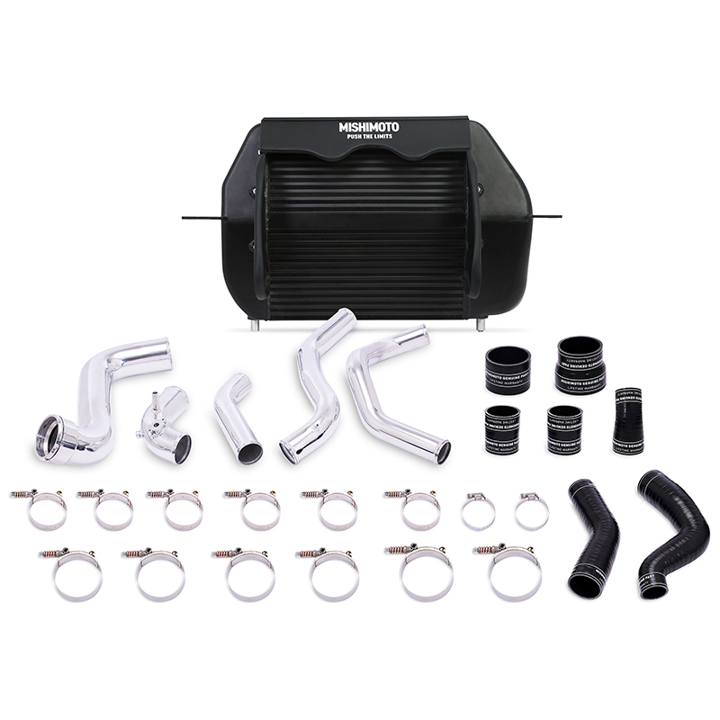 Mishimoto — Mishimoto 2011-2014 Ford F-150 EcoBoost Black Intercooler w/ Polished Pipes - view 7